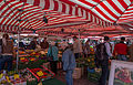 * Nomination The primary market in Nuremberg, Bavaria --Hubertl 00:14, 20 January 2016 (UTC) * Promotion  Comment IMHO, the white balance could be adjusted. Due to the daylight filtered by the umbrellas, it's too red (see white areas at lower right corner). --Hasenläufer 02:23, 20 January 2016 (UTC) * Fixed Thank you, Hasenläufer. Please have another look! --Hubertl 09:34, 20 January 2016 (UTC)  Comment Better now. Thanks for your effort! --Hasenläufer 21:37, 20 January 2016 (UTC)