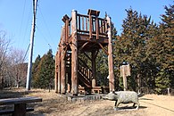 奥浜名自然歩道（奥山コース）にある展望台、富士山や南アルプスなどを望むことができる