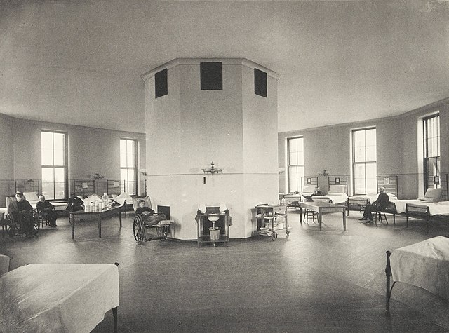 The interior of the Octagon Ward at Johns Hopkins Hospital