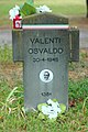 Tomba di Osvaldo Valenti nel Campo X del Cimitero Maggiore di Milano