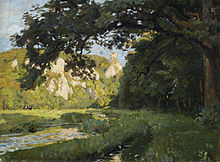 Sommerliche Landschaft wohl bei Buttenhausen, von Otto Reiniger (um 1909)