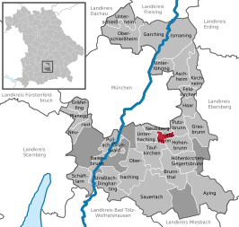 Kaart van Ottobrunn