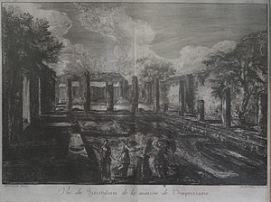 François Piranèse, Préristyle de la maison de l'Impresario (Pompei), d'après Jean.-Baptiste Piranèse, Paris, an 13 de la République (1805)