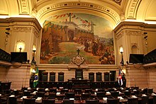 Pedro Ernesto Palace, the seat of the Municipal Chamber of Rio de Janeiro Palacio Pedro Ernesto - Plenario I.jpg