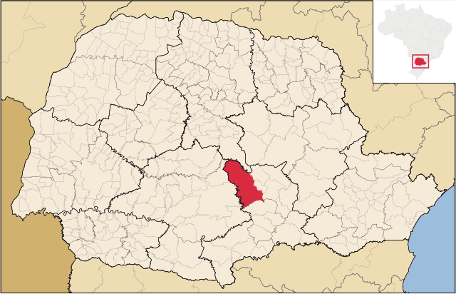 Localização de Prudentópolis no Paraná