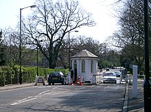 Paying the toll at the College Road, Dulwich, London SE21 tollgate, which dates back to 1789 Paying-the-toll-College-Road-London-SE21.jpg