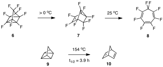 unique chemistry of perfluoroquadricyclane Perfluoroquadricyclane.png