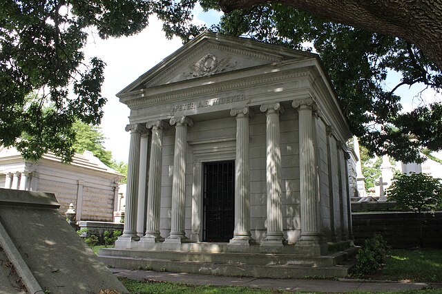 Peter Widener Mausoleum in Laurel Hill Cemetery