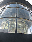 La lanterne du phare avec les lentilles de Fresnel.