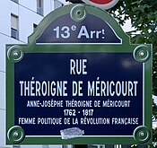 Plaque Rue Théroigne Méricourt - Paris XIII (FR75) - 2021-06-06 - 1.jpg