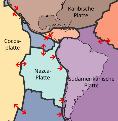 Die Nazca Platte Eine Der Kleineren Lithospharen Platten