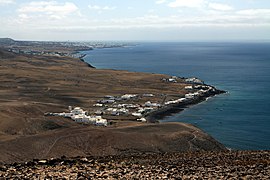 Vue de Playa Quemada depuis les hauteurs de Los Ajaches