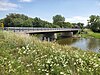 Road bridge spanning the Acadie River, connecting Goyer Island and Route 223.