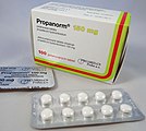 Čeština: Propanorm, hromadně vyráběný léčivý přípravek, 1 tableta obsahuje 150 mg propafenonu. Výrobce PRO.MED.CS Praha. English: Propanorm, proprietary medicinal product, 1 tablet contains 150 mg of propafenone. Manufacturer PRO.MED.CS Praha.