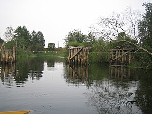 Gamla bron sedd från Rannapungerja jõgi (2010).