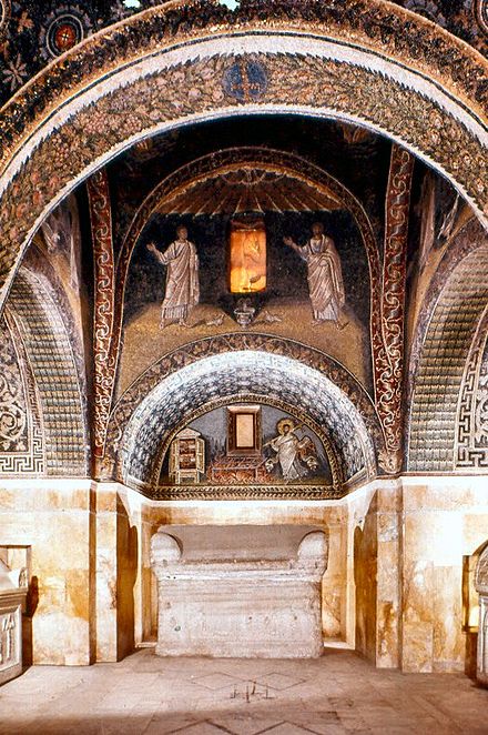Interior of the Mausoleum of Galla Placidia in Ravenna