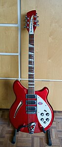 A limited edition 1988-1989 Rickenbacker 370/12 RM Roger McGuinn 12-string guitar (without his signature on the pickguard and without electronic compressor) Rickenbacker 370-12 RM.jpg