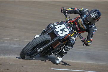 James Rispoli on the No. 43 Latus Motors Racing Harley-Davidson XG750R in the AFT Production Twins class. RispoliProductionTwins.jpg