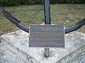 A formerly sunken anchor on display at the welcome center