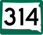 Highway 314 marker