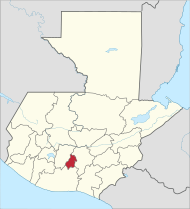 Pozicija departmana na karti Gvatemale