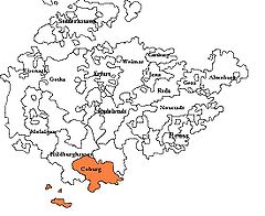 Området Sachsen-Coburg i Thüringen