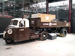 Scammell Scarab threewheeler truck (U.K., c. 1950s).