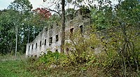 Ruine des 1902 abgebrannten Schlosses Oberteil