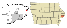 Scott County Iowa Incorporated and Unincorporated areas Princeton Highlighted.svg