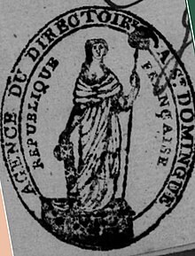 Seal of the French department of Santo-Domingo Seal-santo.jpg