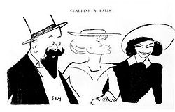 Willy, Colette và PolaireBiếm họa của Sem về tình trạng Song tính luyến ái của Colette