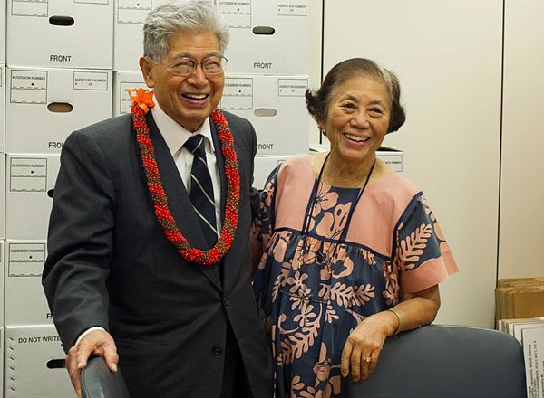 Senator Akaka and his wife, Millie Akaka