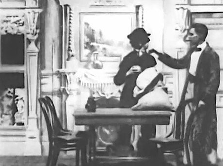 Still from Biograph's film Sherlock Holmes Baffled (1903)