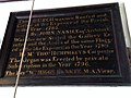 Sign in porch of St Peter's Church, Carmarthen 2.jpg