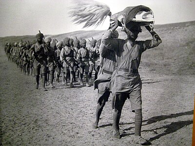 Sikhs in the First World War, marching with their scripture, Guru Granth Sahib