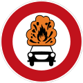 Verbot für Kraftfahr­zeuge mit explosions­gefährlichen oder leicht­entzündlichen Stoffen