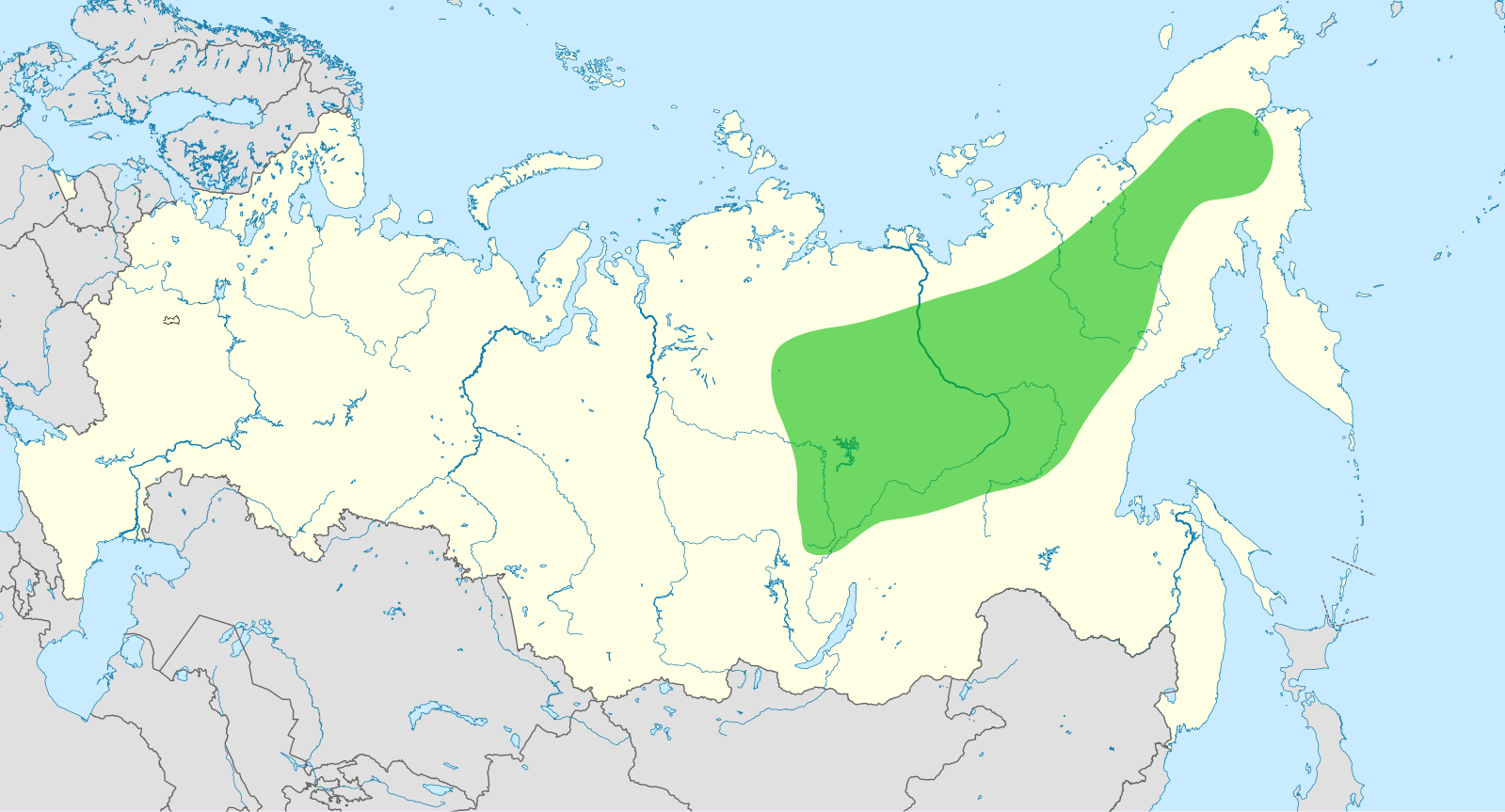 Siberian base. Ареал поползня на карте. Sibiryanin Coğrafyasi.