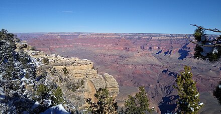 Snow at the rim in December