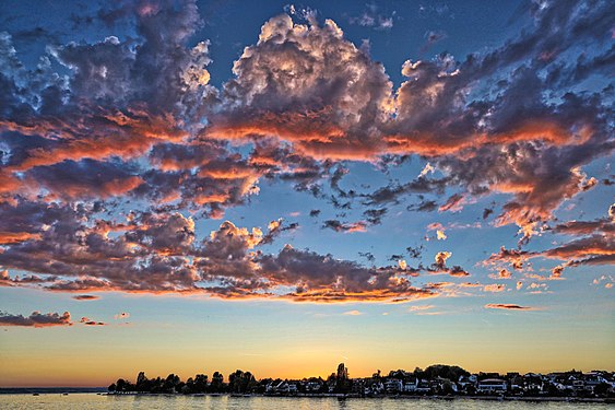 Sonnenuntergang am Bodensee August 2020