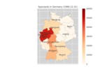 Spagnoli in germania per Bundesland nel 1990