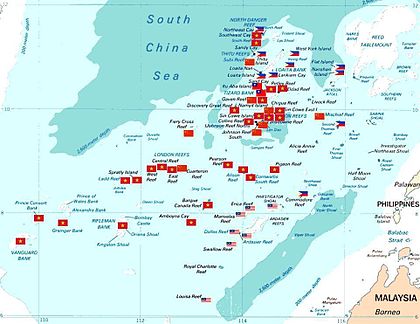 Map Of The South China Sea Territorial disputes in the South China Sea   Wikipedia