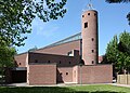 St. Josef, Kirchenzentrum Hürth, Rückfront im Park