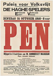 Poster for a 1916 production of Penelope in the Netherlands Stadsarchief Amsterdam, Afb ANWL00308000001.jpg