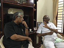 Muthuraman with Suba Veerapandian (left) in 2016. Subavee with SPM.jpg