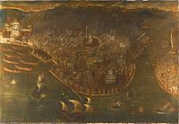 The fall of Constantinople brought the last remnants of the Classical Roman Empire to an end. THE FALL OF CONSTANTINOPLE, ITALY, PROBABLY VENICE, LATE 15THEARLY 16TH CENTURY. Private coll..jpg