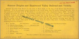 Route of the Sumner Heights and Hazelwood Valley Railroad