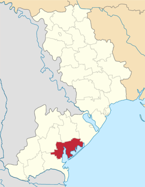 Distrito Tatarbunarsky en el mapa