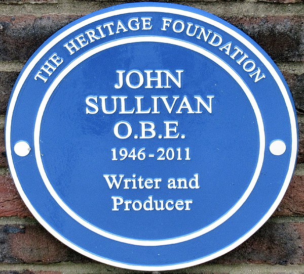 A Heritage Foundation plaque honoring Sullivan on display at Teddington Studios in Teddington
