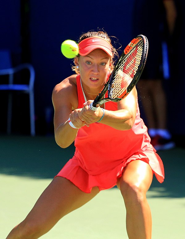 Mihalíková as a junior at the 2015 US Open.