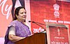 The Minister of State for Textiles and Railways, Smt. Darshana Vikram Jardosh addressing at the 7th National Handloom Day, in New Delhi on August 07, 2021.jpg